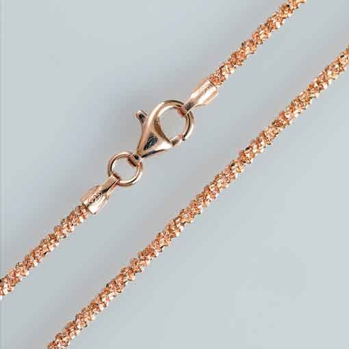 Silberkette, rosévergoldet 70cm / 1,9mm / 1 Stück / rosé