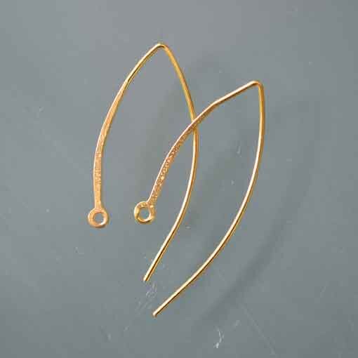 V-Ohrhaken 45 x 16mm / 10g / ca. 12 Stück / gold