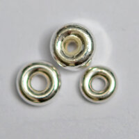 Spacer Bead 6mm / 10g / approx. 60 pieces / silver
