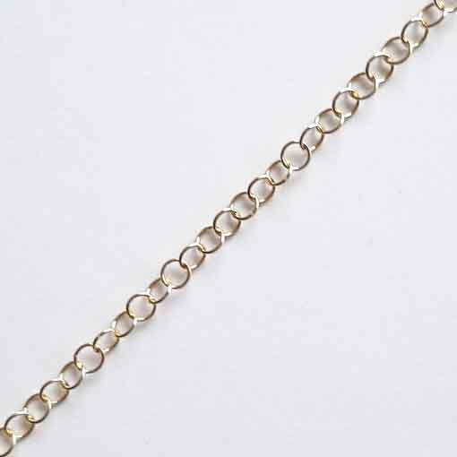 Silberkette 3,3mm  / 1cm / gold