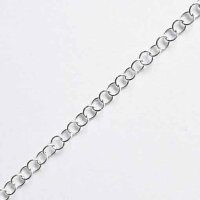 Silberkette 3,3mm  / 1cm / gold