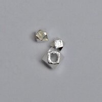 Octahedron Bead 4,0mm / 5g / approx. 11 pieces / silver