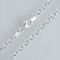 Silver Rolo Chain, faceted 60cm / 1,1mm / 1 piece / silver