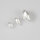 Oval Bead, Triangular 25 x 13mm / 1 piece / silver