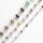 Silver Chain with Tourmaline 3mm / 1 cm / silver
