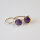 Halbedelstein Ohrhänger lila Amethyst / 1 Paar / gold