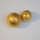 Kugel, gebürstet 12mm / 1 Stück / gold