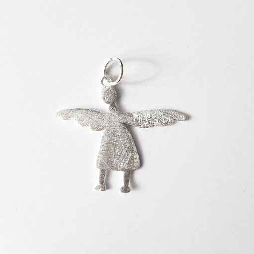 Engel 27 x 32mm / 1 Stück / silber