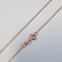 Silver ball Chain, faceted, rose  45cm / 1,0mm / 1 pieces...
