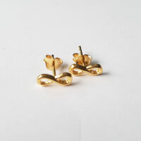 Ohrstecker Infinity 10 x 4mm / 1 Paar / gold