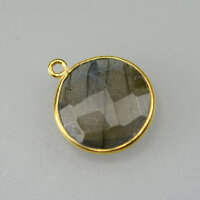 Labradorit 16mm / 1 Stück / gold