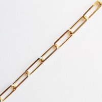 Paperclip Silberkette 13,6 x 4,6mm / 1cm / gold