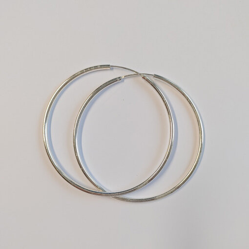 Creole 20mm / 1 pair / silver