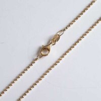 Kugelkette diamantiert, vergoldet 45cm / 1,5mm / 1...
