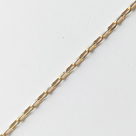 Silberkette 2,5 x 1,5mm / 1cm / gold