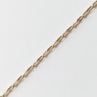 Silberkette 2,5 x 1,5mm / 1cm / gold
