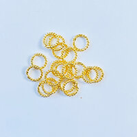 Öse gedreht 6mm / 10g / ca. 90 Stück / gold
