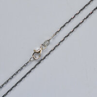 Silberkette, diamantiert 42cm / 1 Stück  / schwarz