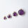 Amethyst 12mm / 5 Stück / gold