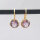Halbedelstein Ohrhänger, rund lila Amethyst / 1 Paar / gold