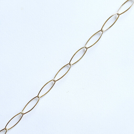 Silberkette 13 x 5mm / 1cm / gold