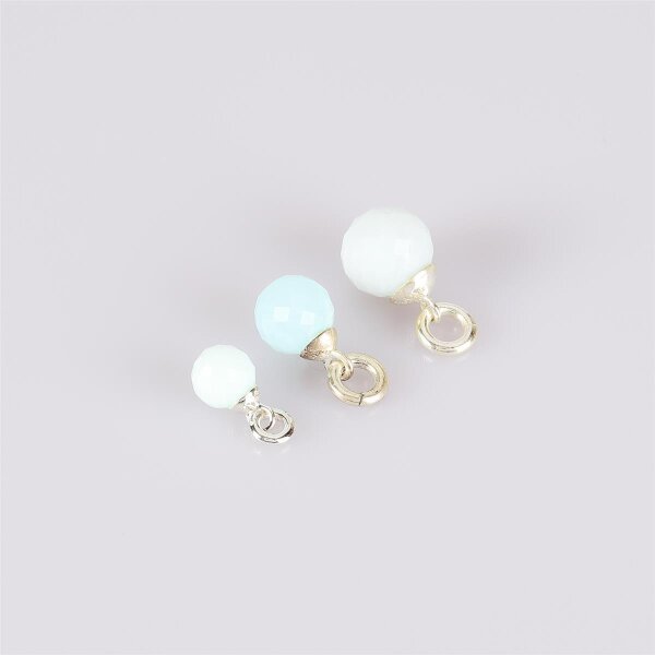 Blue Chalcedony 12mm / 1 piece / silver