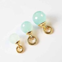 Aqua Chalcedon Pendant 12mm / 1 piece / silver