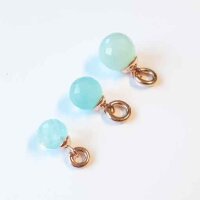 Aqua Chalcedon Pendant 12mm / 1 piece / silver
