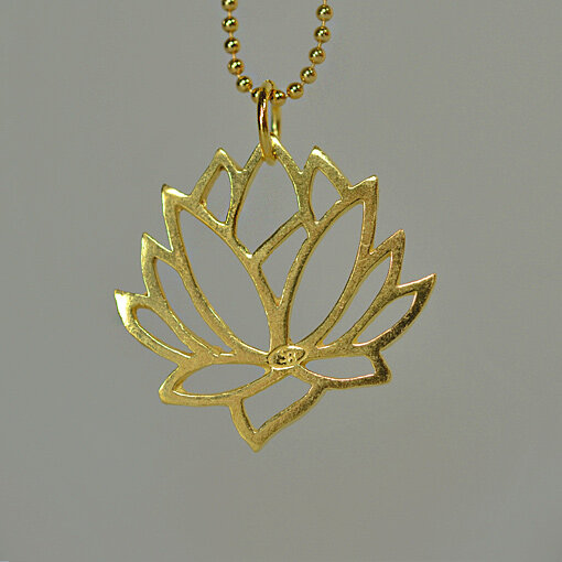 Lilie 15mm / 1 Stück / gold