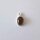 Semi Precious Gemstone Pendant, oval, small Labradorite / 10 x 7mm / 5 pieces / silver