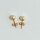 Ohrstecker, Süßwasserperle 8mm / 1 Paar / gold