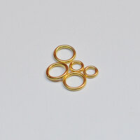 Jump Ring, Soldered 7mm / 5g / approx. 24 pieces / gold