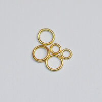 Öse, geschlossen 7mm / 5g / ca. 24 Stück / gold
