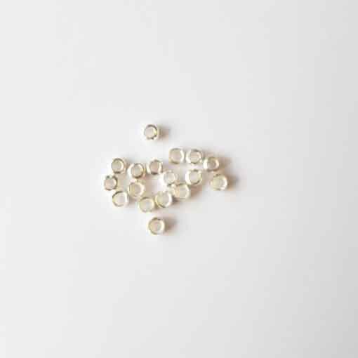 Quetschperlen 1,6mm / 10g / ca. 200 Stück / versilbert