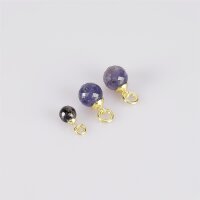 Iolite Pendant 10mm / 1 piece / gold