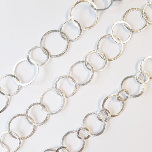 Silberkette 17mm und 24mm / 1cm / silber