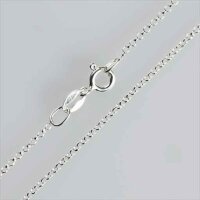 Silver Rolo Chain, faceted 80cm / 1,1mm / 1 piece / silver