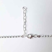 Diamond cut chain 3mm / 42+5cm / 1 piece / silver