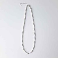 Diamond cut chain 4mm / 42+5cm / 1 piece / silver