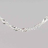 Rope Chain 45cm / 1 piece / silver