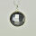 Halbedelstein Anhänger rund Onyx / 8mm / 5 Stück / silber