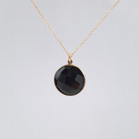 Semi-precious stone pendant, round