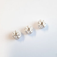 Kugel 6 x 7mm / 5 Stück / silber
