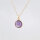 Amethyst  9,5mm / 5 Stück / gold