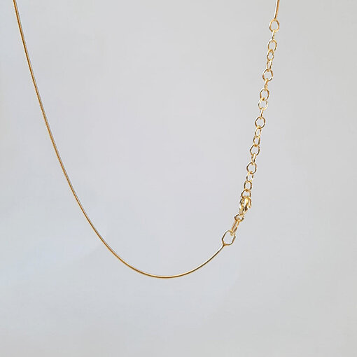 Snake Chain  0,8mm / 42+5cm / 1 piece / gold