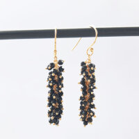 Halbedelstein Ohrhänger Onyx / 1 Paar / gold