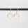 Semi Precious Stone Earrings Rock Crystal / 1 pair / gold