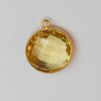 Citrine 17mm / 1 piece / gold