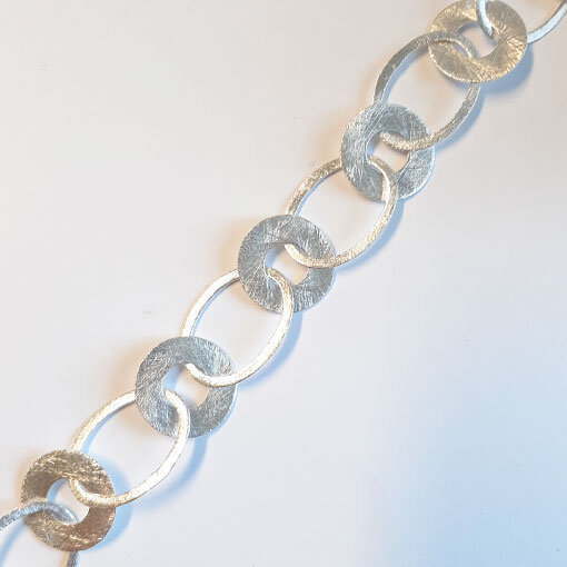Silver Chain by the meter 28 x 20mm / 1cm / silver