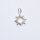Flower Charm 12mm / 5 pieces / silver